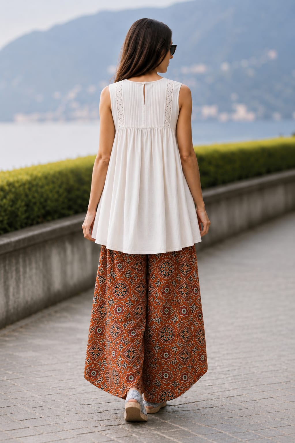 IVORY AJRAKH LACE CO-ORD SET