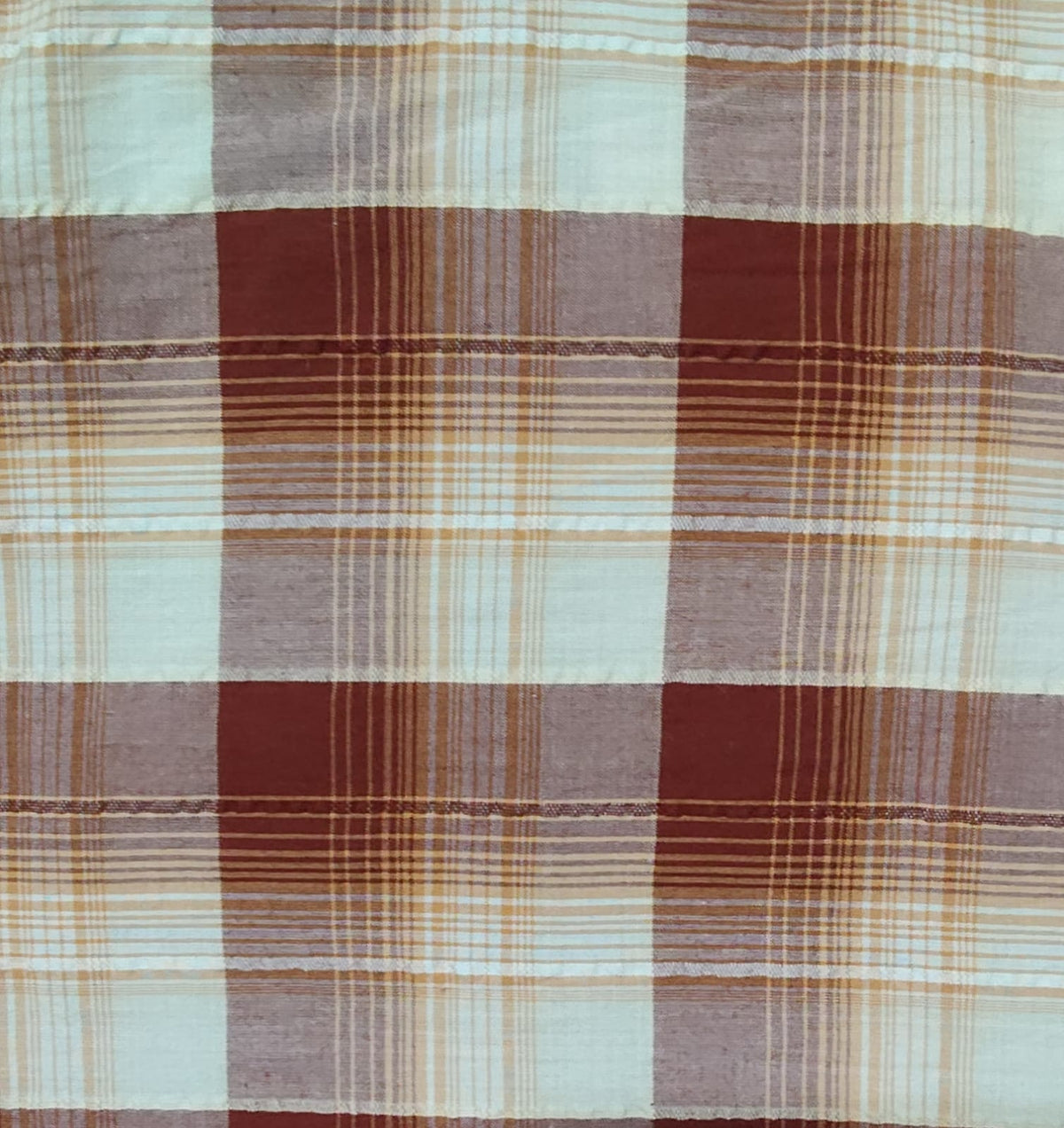 PLAID BUTTON-DOWN A-LINE MAXI DRESS