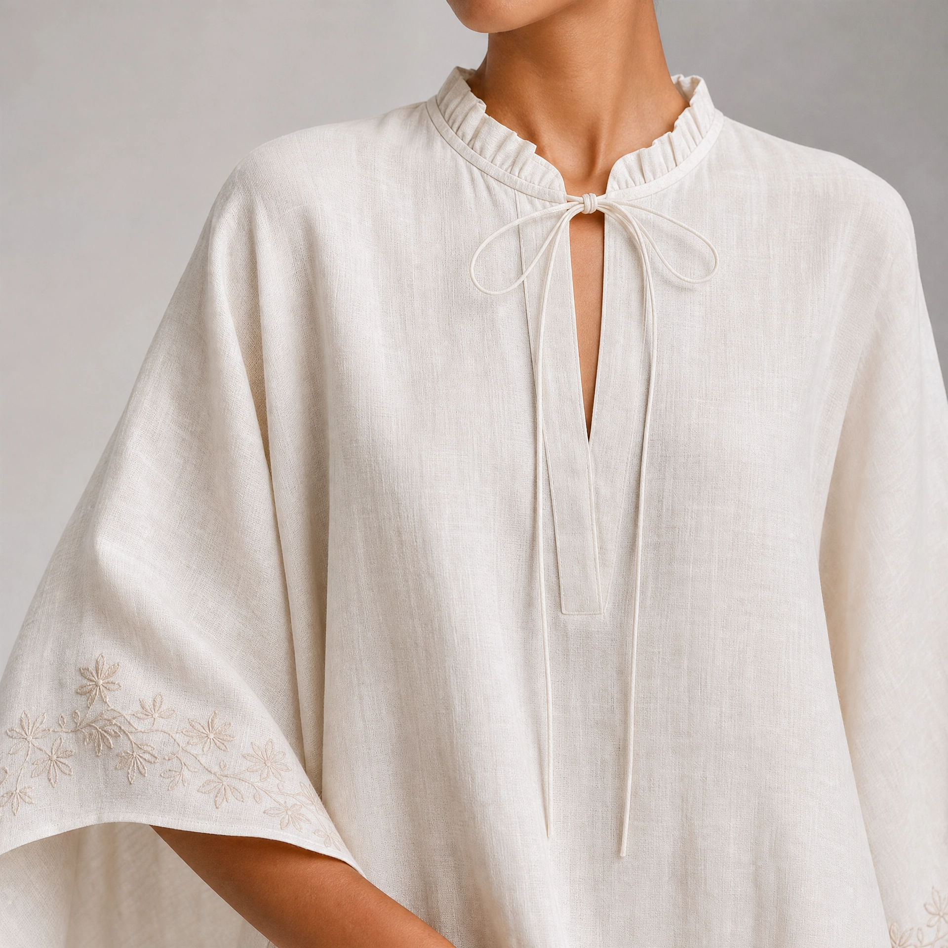 IVORY PIPER LINEN CO-ORD SET