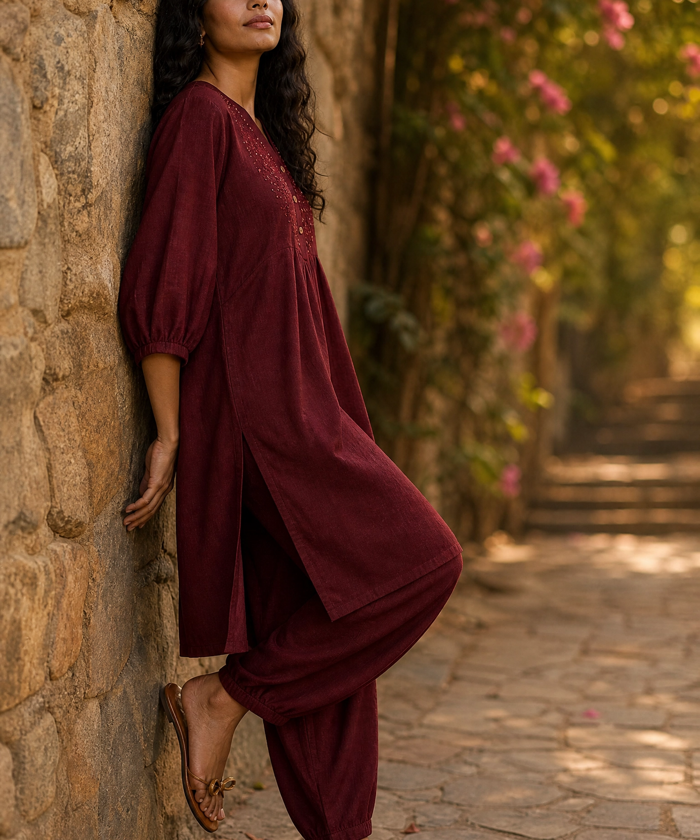 BURGUNDY PEARL CO-ORD SET