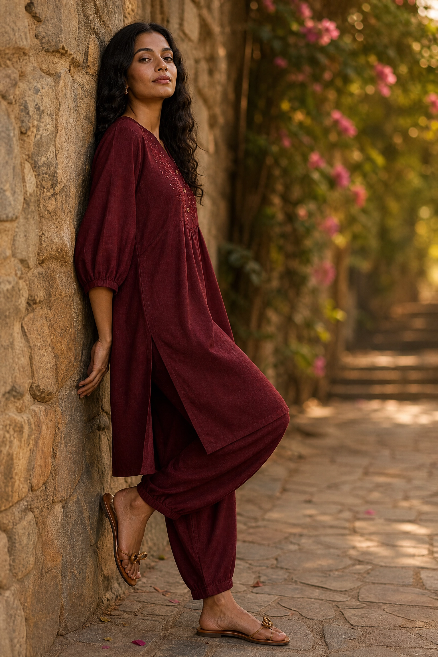 BURGUNDY PEARL CO-ORD SET