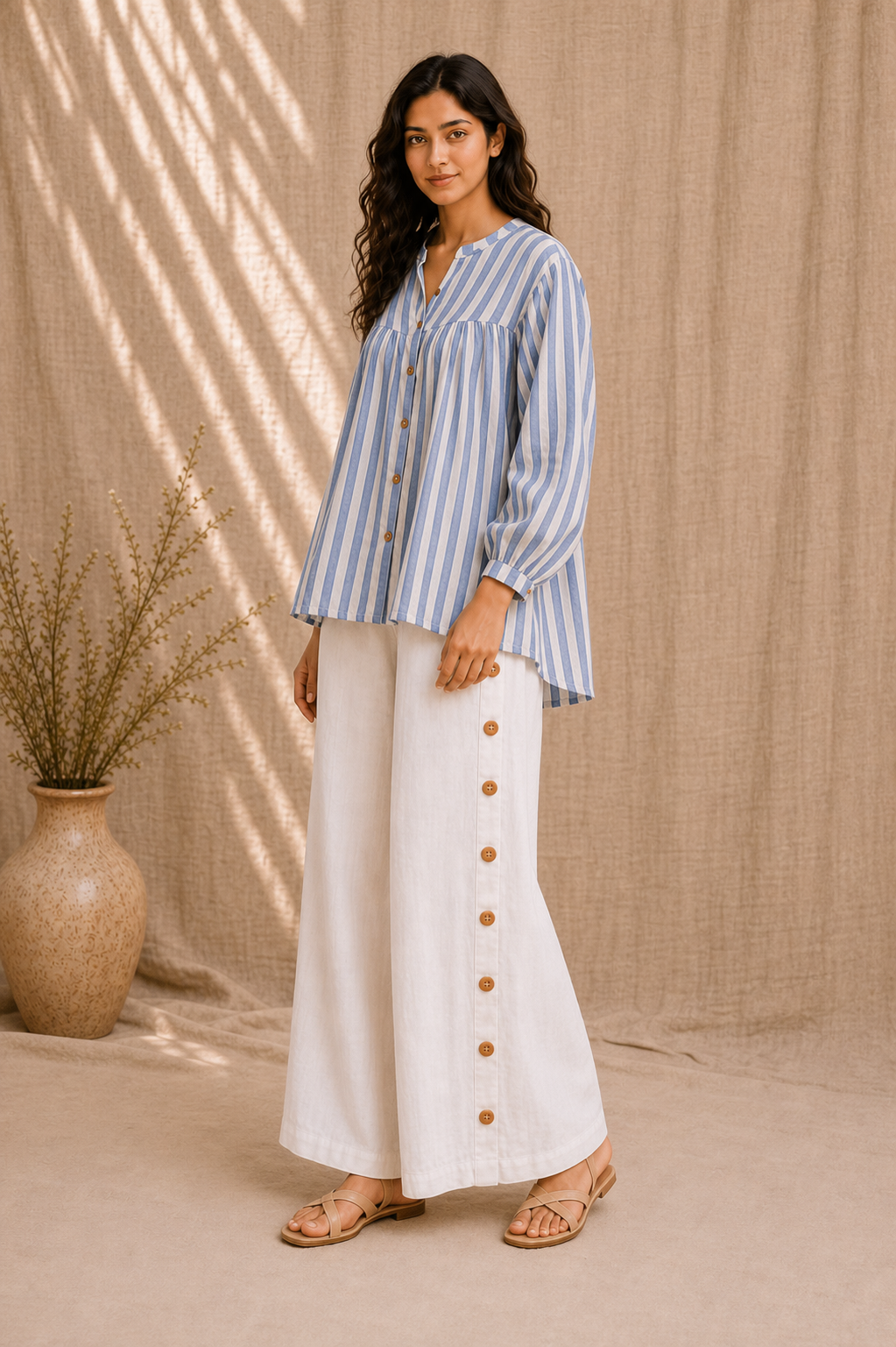 SKYLINE STRIPE COTTON CO-ORD SET