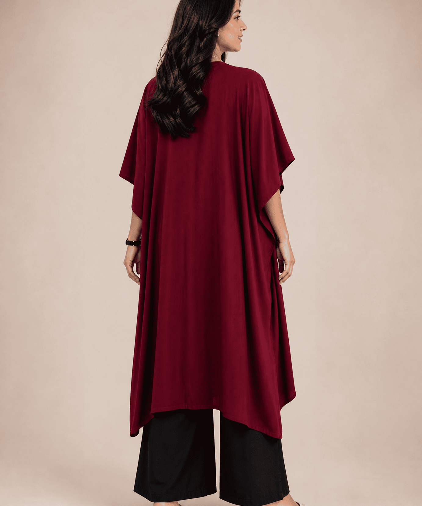 HAND EMBROIDERED COTTON LINEN KAFTAN SET