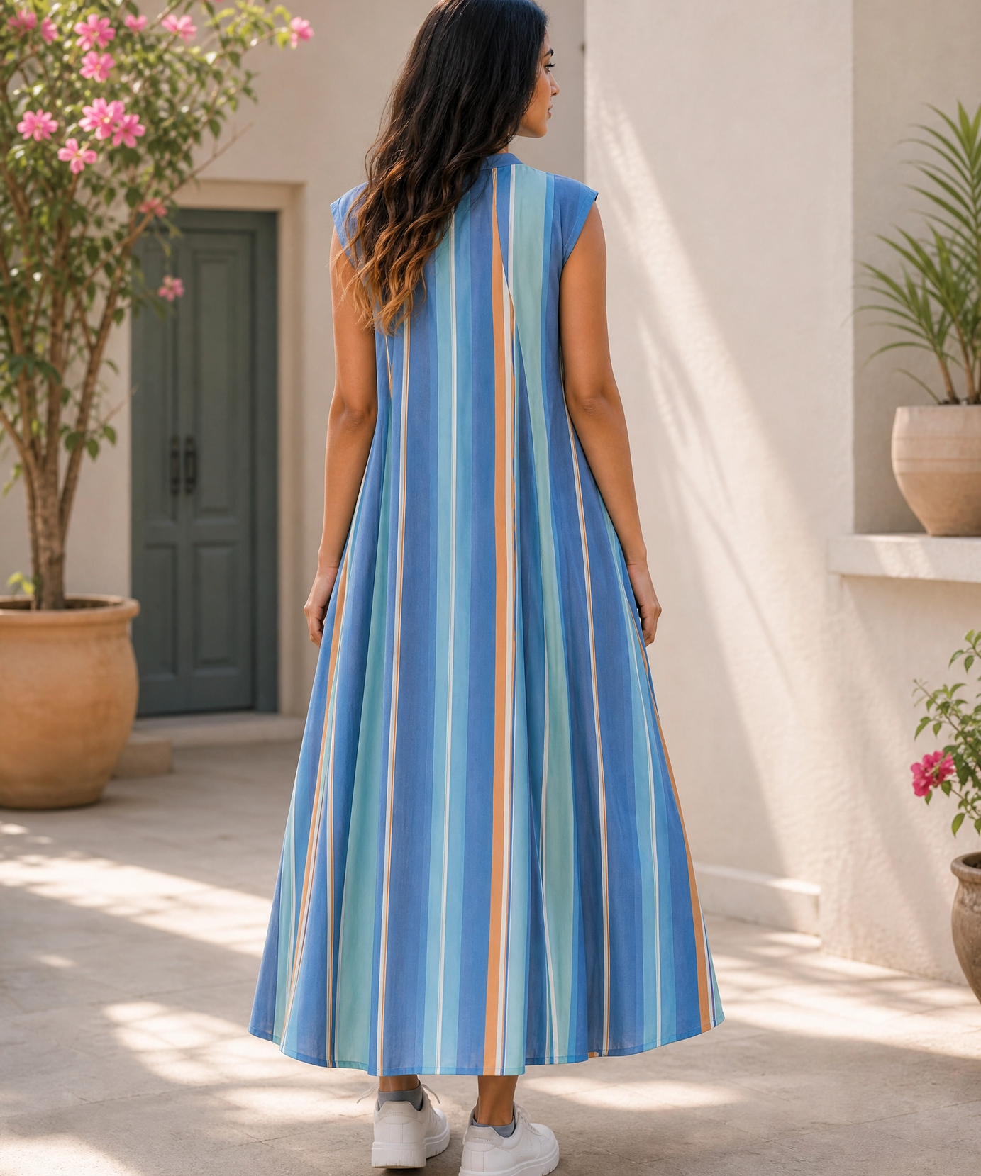 COASTAL STRIPE MAXI DRESS