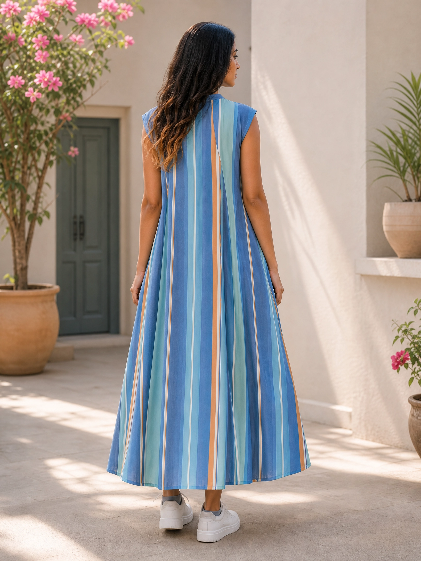COASTAL STRIPE MAXI DRESS