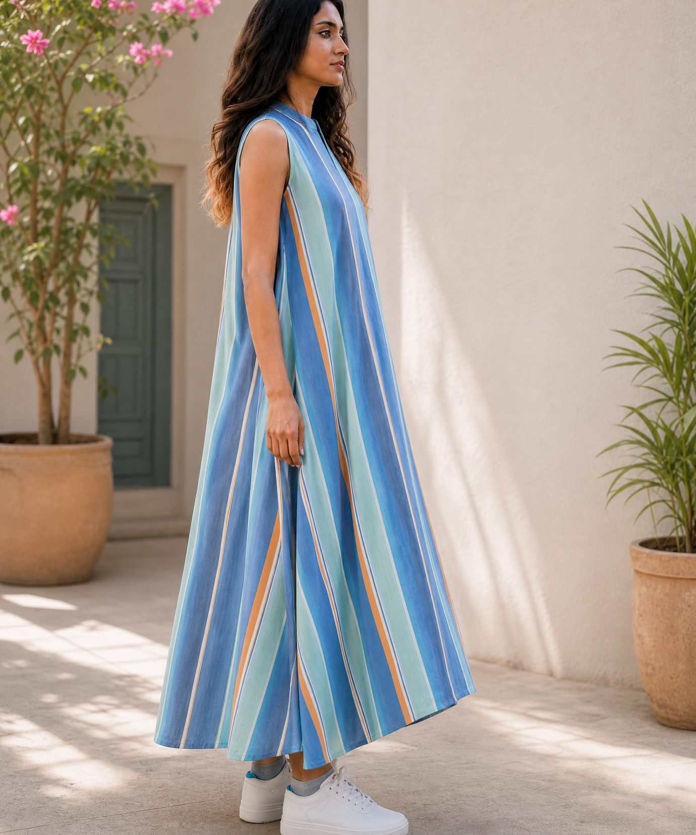 COASTAL STRIPE MAXI DRESS