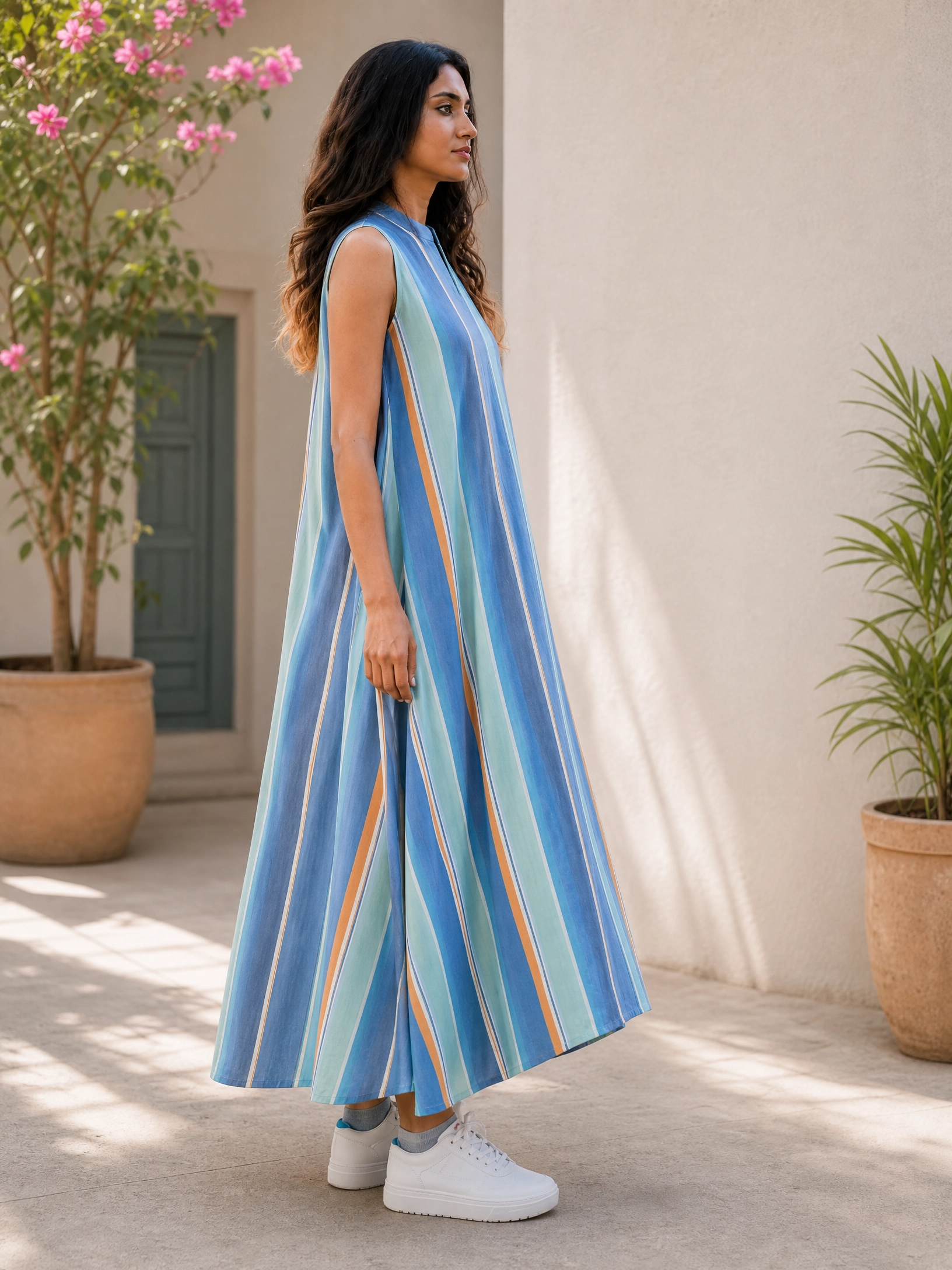 COASTAL STRIPE MAXI DRESS