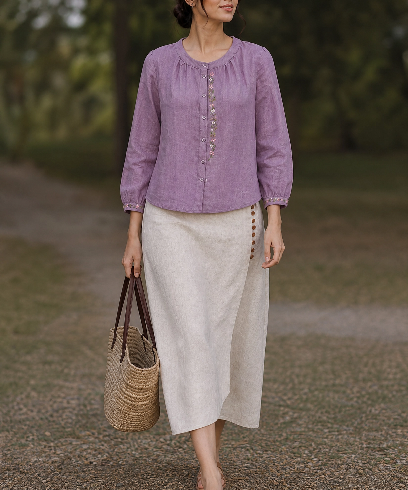 LAVENDER BLOOM COTTON CO-ORD SET