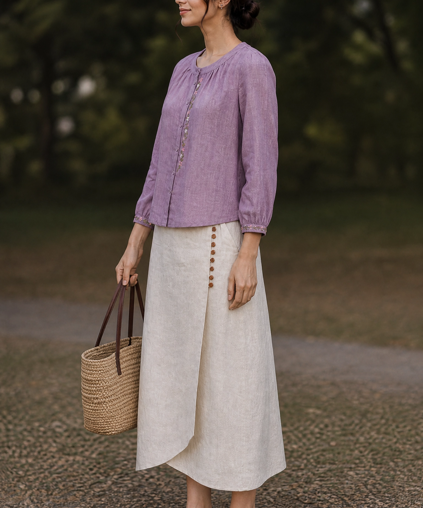 LAVENDER BLOOM COTTON CO-ORD SET