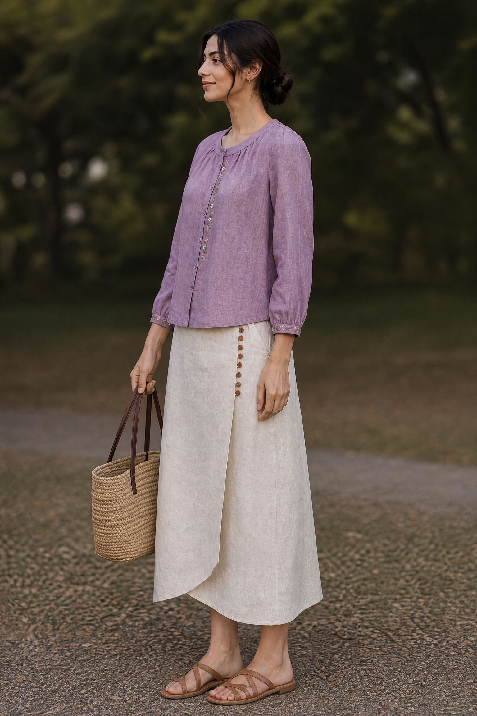 LAVENDER BLOOM COTTON CO-ORD SET