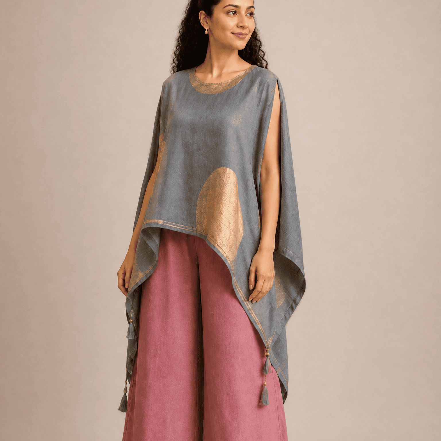 ASYMMETRIC LINEN CO-ORD SET