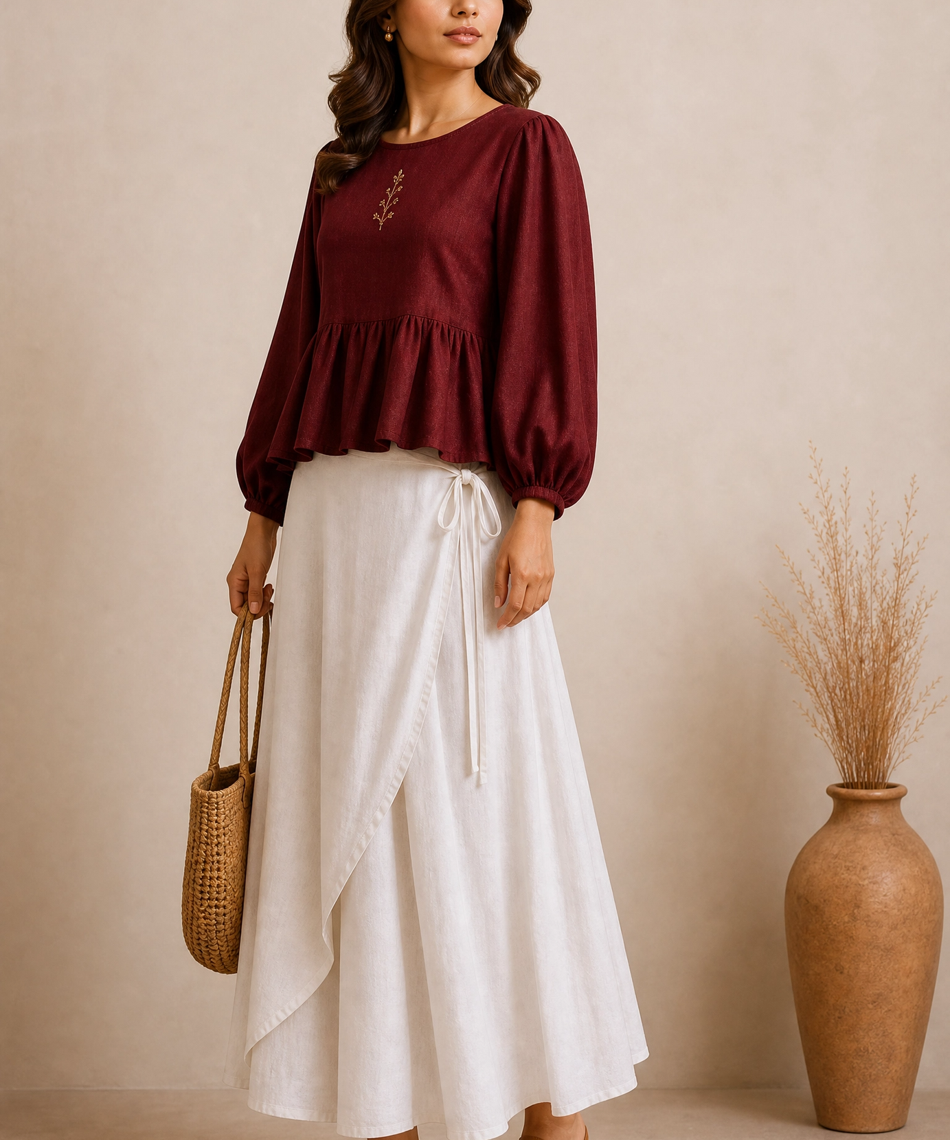MAROON PEARL CO-ORD SET