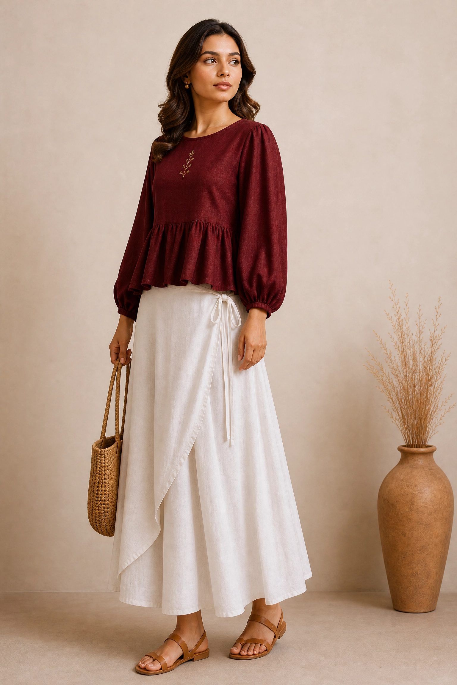 MAROON PEARL CO-ORD SET