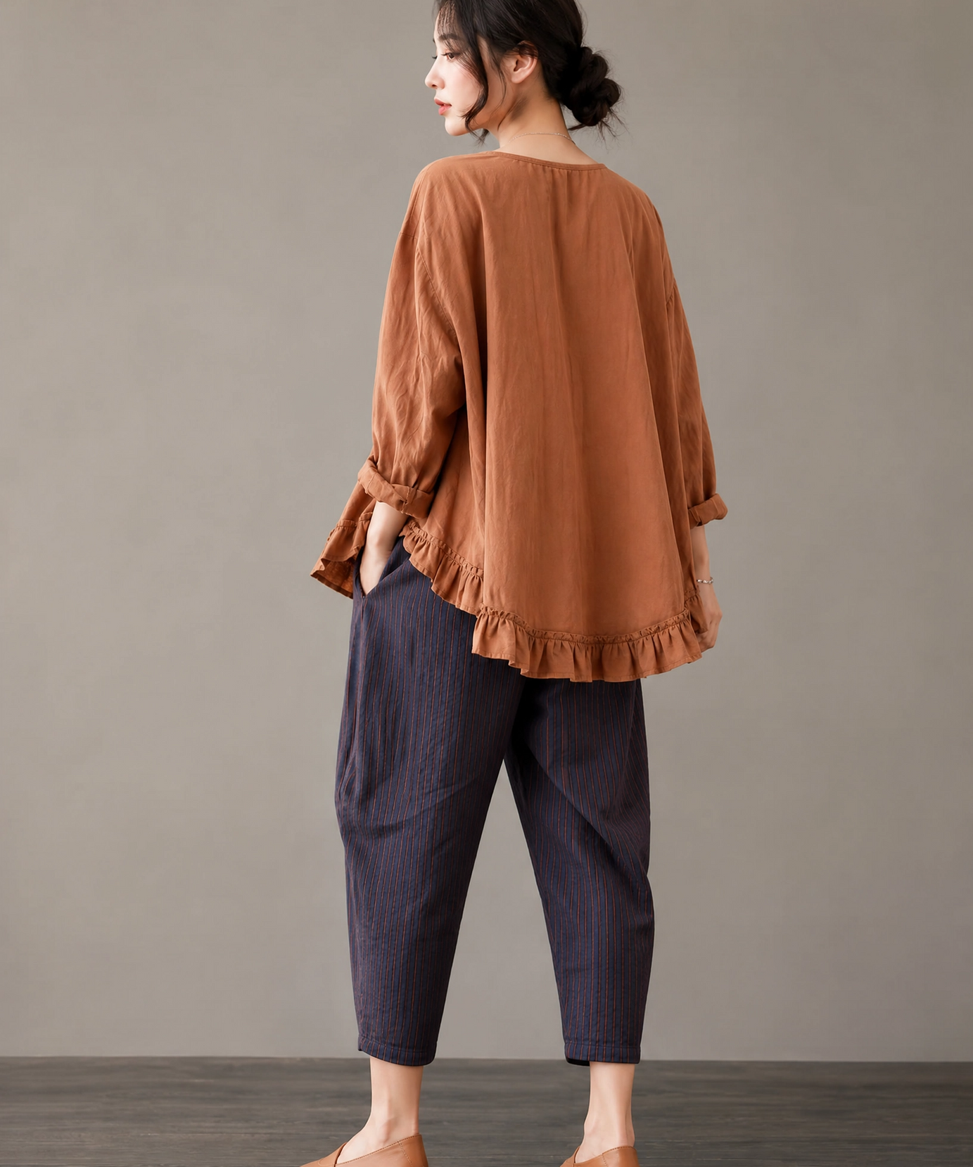 TOFFEE RUFFLE CO-ORD SET
