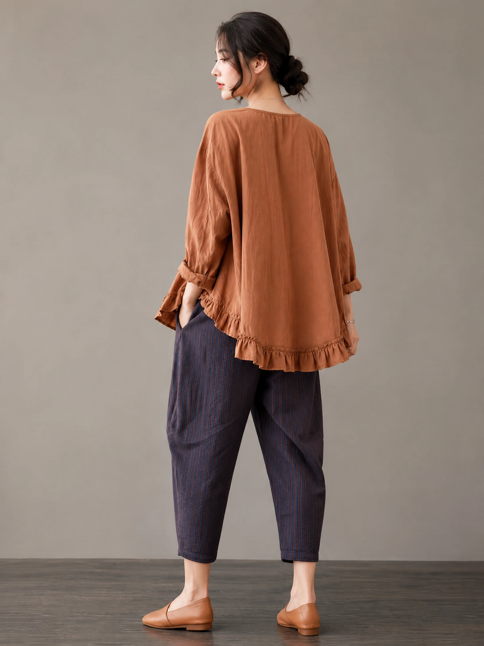 TOFFEE RUFFLE CO-ORD SET