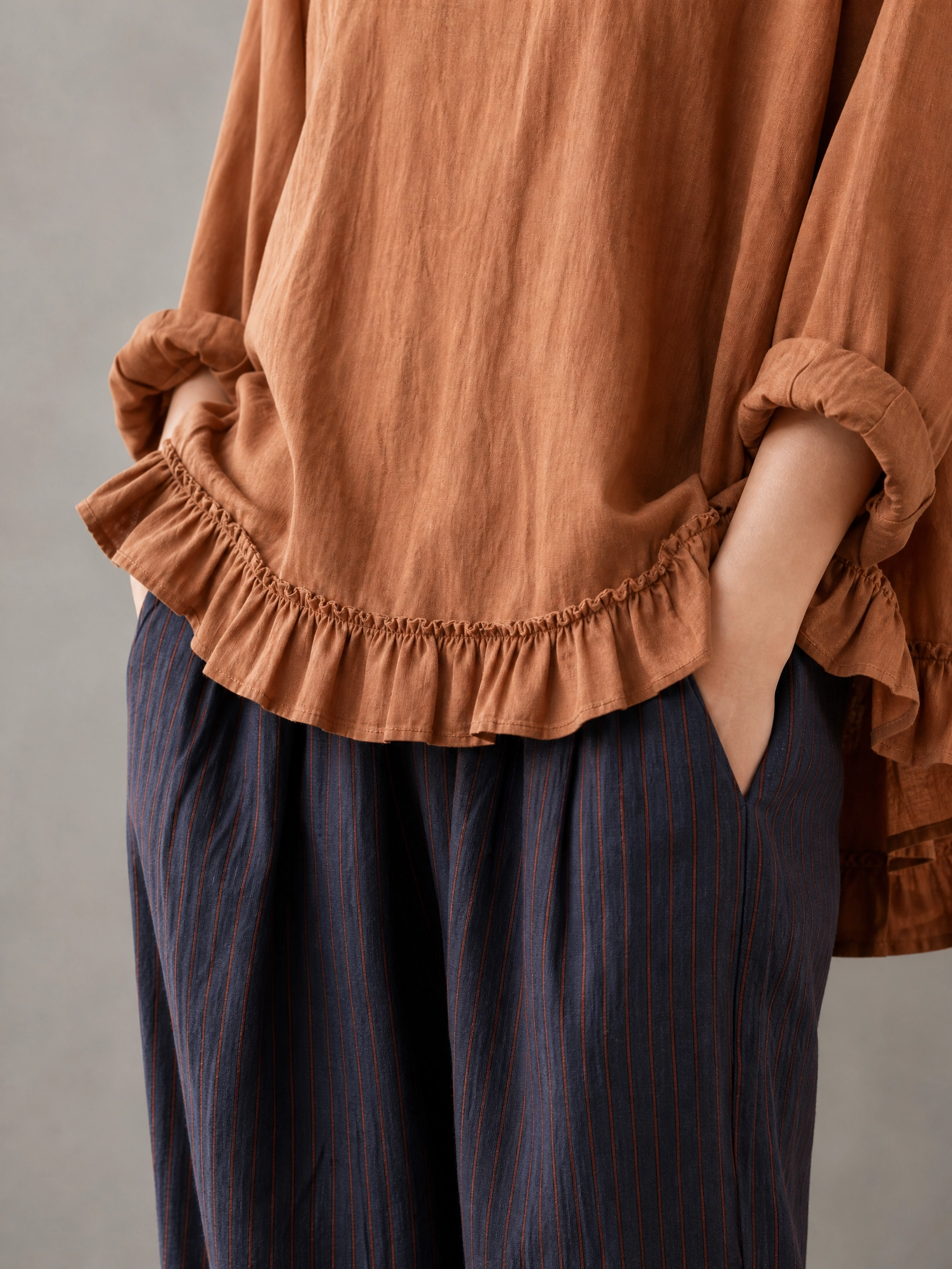 TOFFEE RUFFLE CO-ORD SET