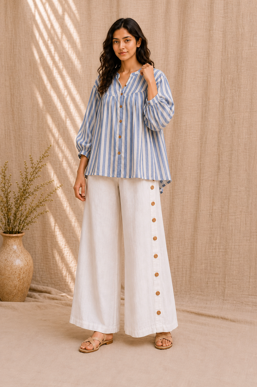 SKYLINE STRIPE COTTON CO-ORD SET