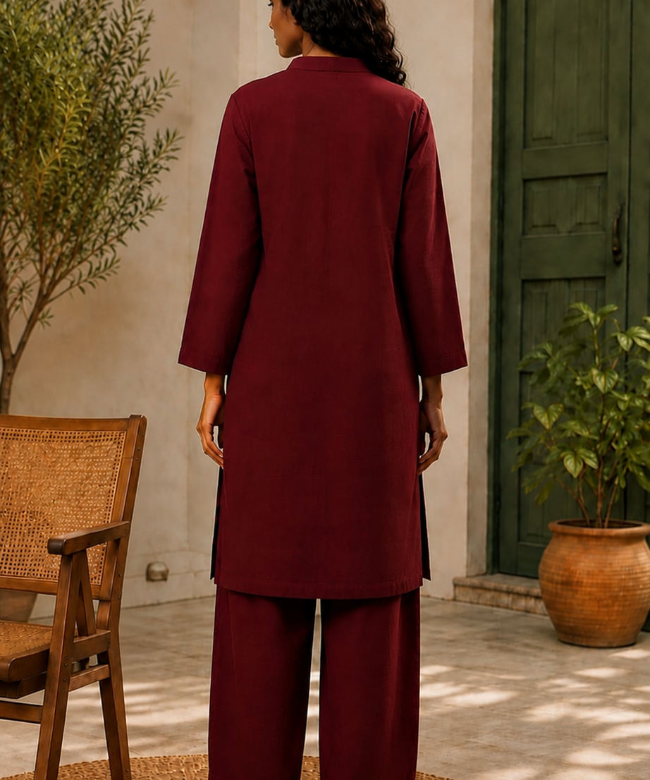 BURGUNDY PEARL CO-ORD SET