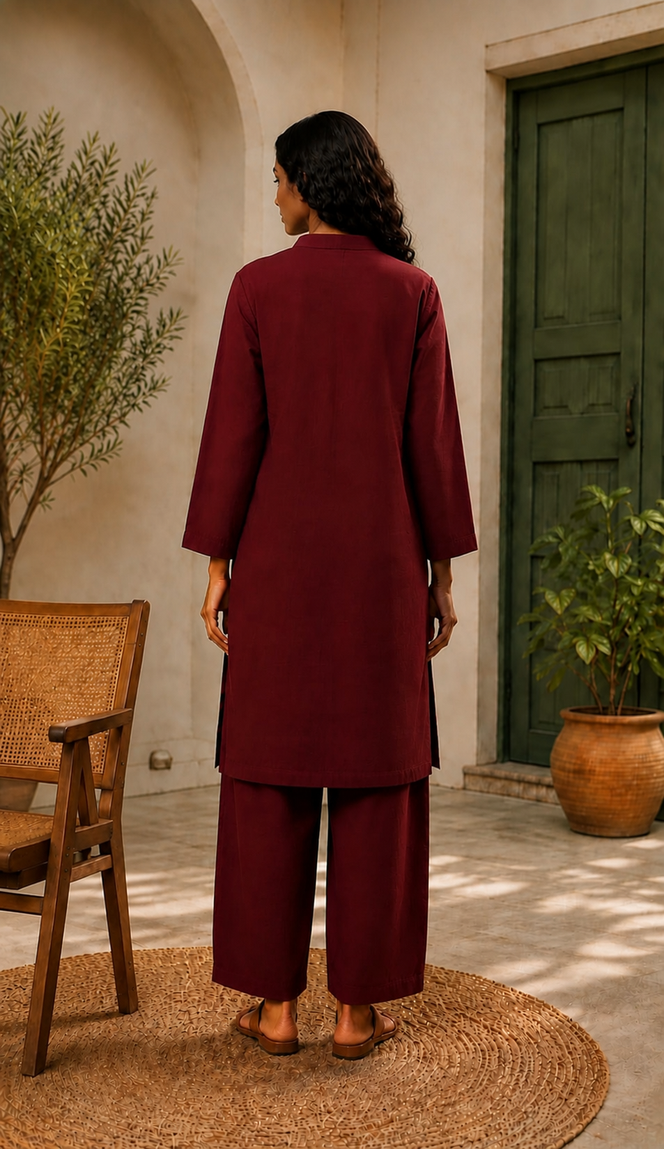 BURGUNDY PEARL CO-ORD SET